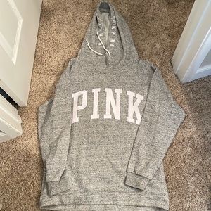 PINK sweat shirt hoodie grey